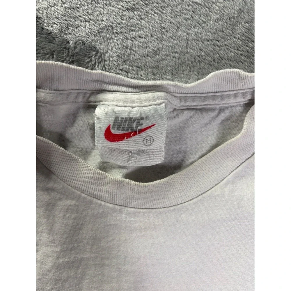 Vintage 90's Nike Court Miami Tennis T shirt Mens M Double Center Swoosh White